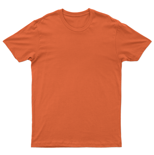 Unisex Classic Orange Round-Neck T-Shirt