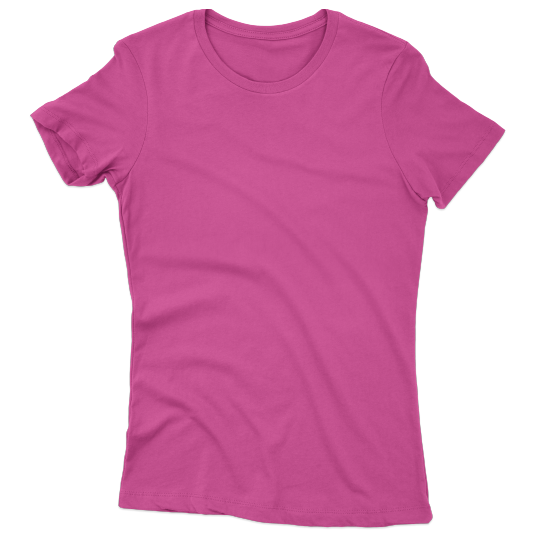 Raspberry Round-Neck Ladies T-Shirt