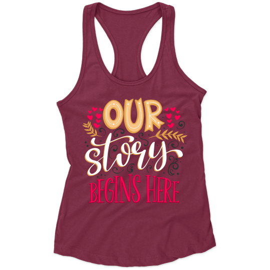 Our Story Begins Here Branded Ladies Vest