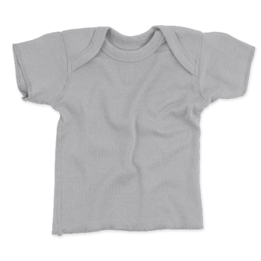 Infant Short-Sleeved Light Grey Cotton T-Shirt